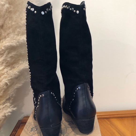 Free People Jaxson studded black suede boots - Picture 3 of 9